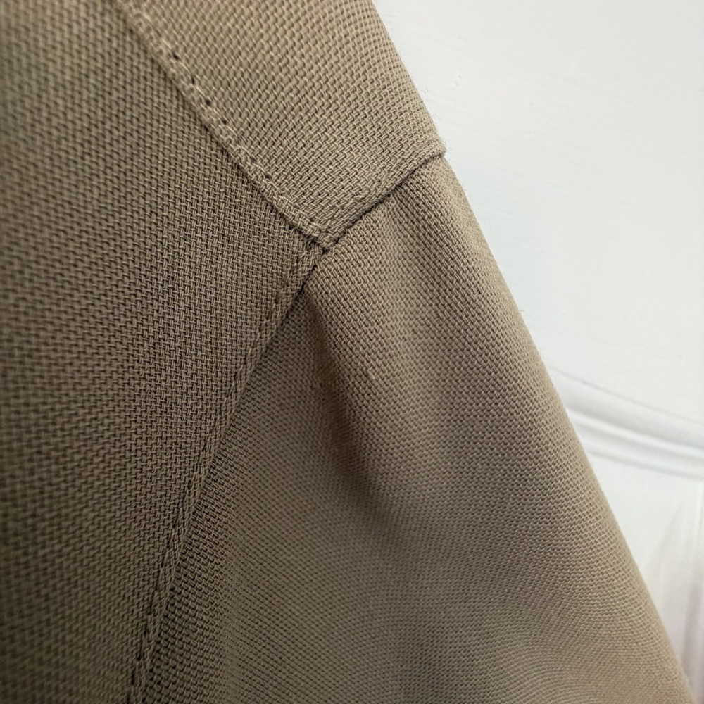 Lauren Ralph Lauren 100% Wool Shirt Jacket Womens 18W Beige Button Up - Picture 8 of 11